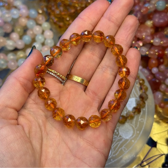 Citrine Faceted Bracelet CB13 - Picture 2 of 3